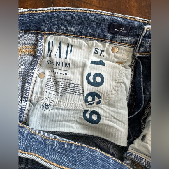 GAP Denim True Skinny Blue Jeans Size 28 Regular - Picture 6 of 10